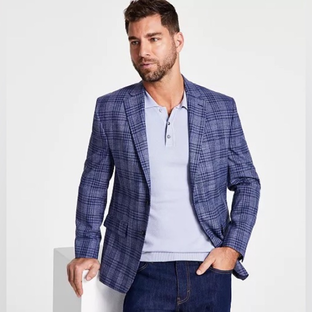 Lauren Ralph Lauren Blue Plaid Blazer | Size 40S